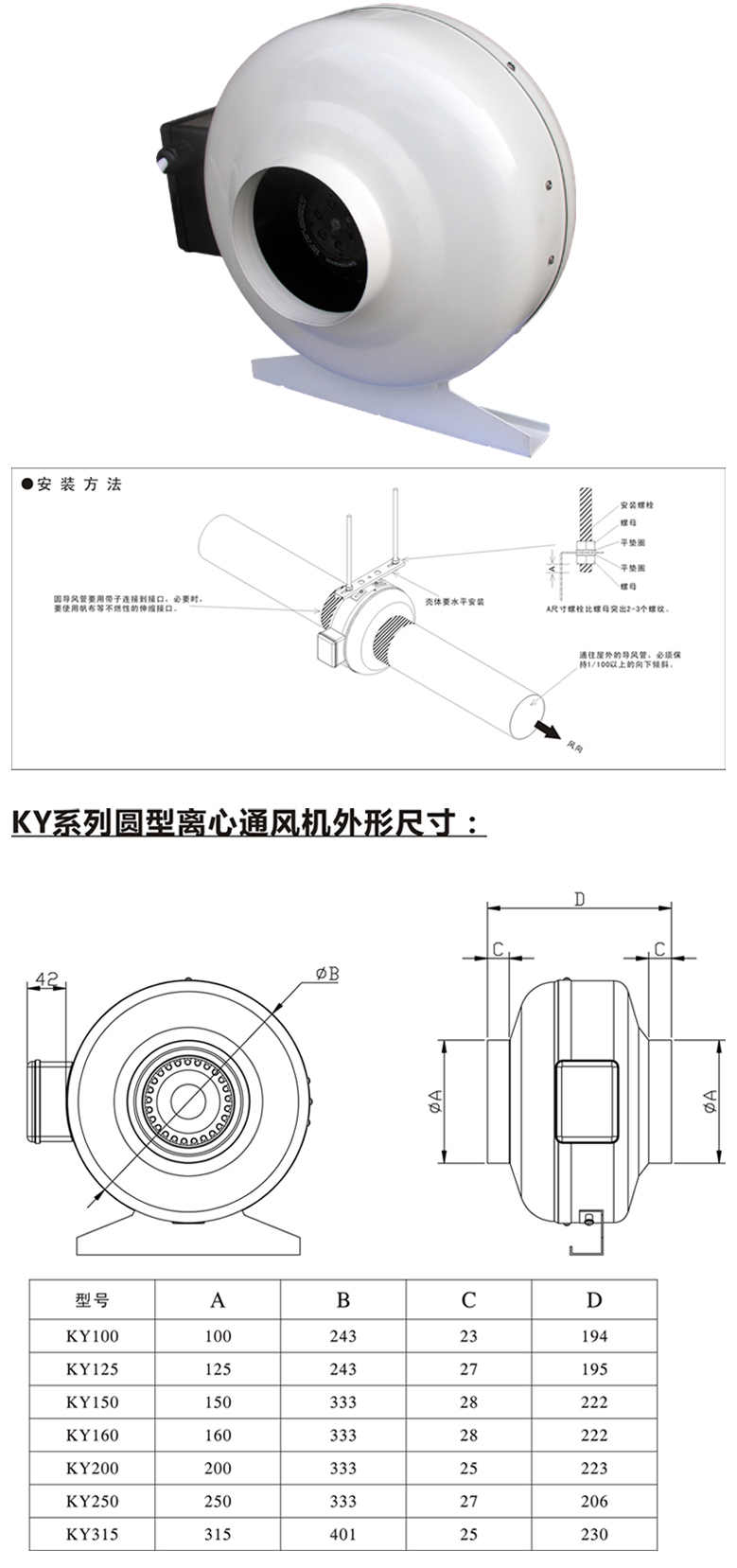 KY圓型離心通風(fēng)機(jī)